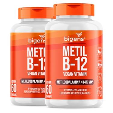 Imagem de Metil B-12 Vegan Vitamin Metilcobalamina 414% VD, Bigens, 60 cápsulas (Kit 2)
