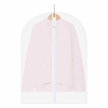 Imagem de Kit 5 Capa Protetora De Roupa 60x120 Para Terno Vestido Jaqueta Com Zíper Transparente Proteção Contra Poeira