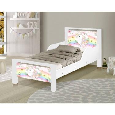 Imagem de Mini Cama Montessoriana Infantil Adesivada o Unicórnio