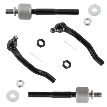 Imagem de YMAUGP Kit de suspensão dianteira com 4 peças de extremidade interna da haste de direção externa ajuste 1997-1999 para Acura CL 1994-1997 para Honda para Accord EV342 ES3490 ES3491