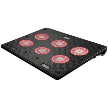 Imagem de Suporte para Notebook até 17" Hoopson com 2 Usb 6 Cooler Preto Bpn-002