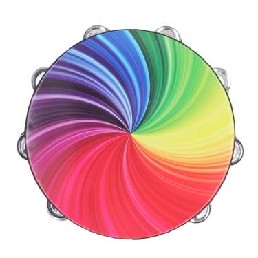 Imagem de Pandeiro Portátil, Tambor Portátil de Pandeiro Portátil de 10 Unidades Com Sino de Camada Dupla para Jogos de Festa KTV (Colorido)
