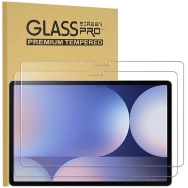 Imagem de KEANBOLL Pacote com 2 protetores de tela de vidro temperado para Samsung Galaxy Tab S9 Plus/Tab S9 FE Plus (12,4 polegadas) compatível com S Pen, 9H, HD transparente, sem bolhas, antiarranhões,