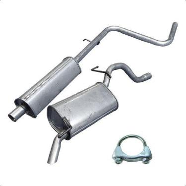 Imagem de Kit Escapamento Abafador + Silencioso Palio 1.0 1996 A 2002 - ScapJá