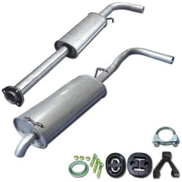 Imagem de Kit Escapamento Abafador + Traseiro Gol G3 G4 1.0 8v 01 A 13 - ScapJá