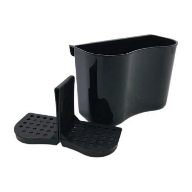 Imagem de Porta Talhares de Plástico Preto com 2 Divisorias Removivel - Mak-Inox