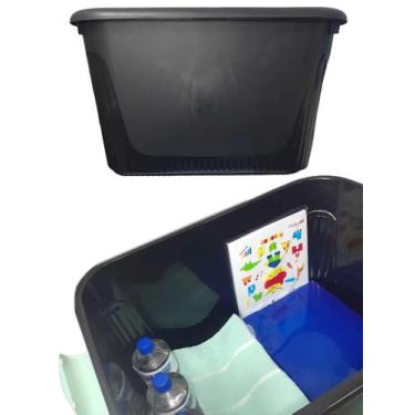 Imagem de Caixa Organizadora Multiuso Grande 80l Com Tampa E Travas - Plasnortho