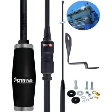 Imagem de Antena Px Bobinada Black Argentina 1,63m + Suporte Parabrisa Motorista