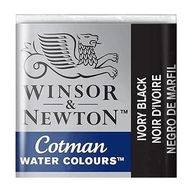 Imagem de Aquarela Winsor &amp Newton Cotman Pastilha 331 Ivory Black 0301331 - 