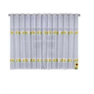 Imagem de Cortina De Renda Cozinha 2,20 X 1,20 e 0,30m   Girassol - Cortilester