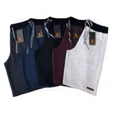 Imagem de Kit 5 Bermudas Shorts Moletom Masculina Treino Caminhada Academia Verã