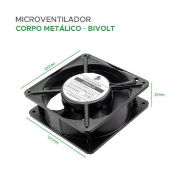 Imagem de Microventilador Cooler Ventoinha 120x120x38 110/220 bivolt - 5+