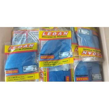 Imagem de Mascara pff2/n95 azul ledan kit com 10 mascaras