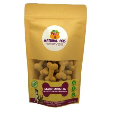 Imagem de Biscoito natural e artesanal  para cães e gatos  - sabor marombinha (b