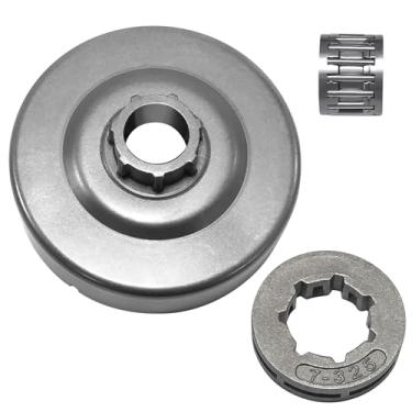 Imagem de Yutacorex Kit de roda dentada de tambor de embreagem 1121 007 1001 .825.5 cm 7T adequado para motosserra Stihl 024, MS240, MS260, MS260C, 026 (3 peças)