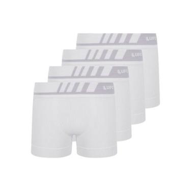 Imagem de Kit com 4 Cuecas Infantil Boxer Lupinho 136-001 - LUPO, Branco, M