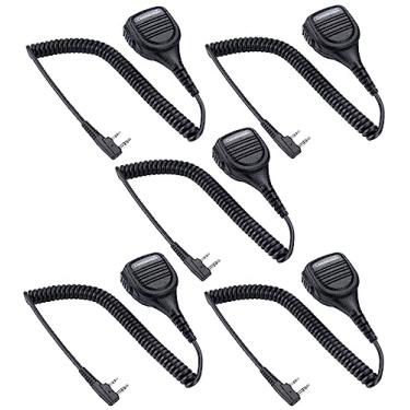 Imagem de commountain Microfone de alto-falante pesado compatível com rádios Baofeng BF-F8HP UV-82HP UV-5R UV82 UV82C UV5R5 UV5RA UV5RE UV5X3 e Kenwood BTECH Retevis Samcom, microfone Walkie Talkie - pacote com