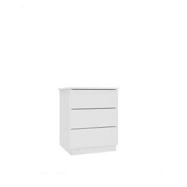 Imagem de Mesa De Cabeceira Veronna 3 Gavetas Tcil Neve