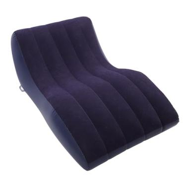 Imagem de Sofá-cama Inflável Com Design Em Forma de S, Material de PVC, Tecido de Veludo Macio, Estilo Minimalista, para Piqueniques Em Casa, Caminhadas Em Viagens Em Parques, sofá de