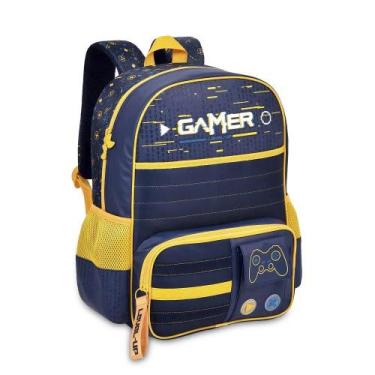 Imagem de Mochila gamer start de costas 16" vd24529j, AZUL/AMARELO