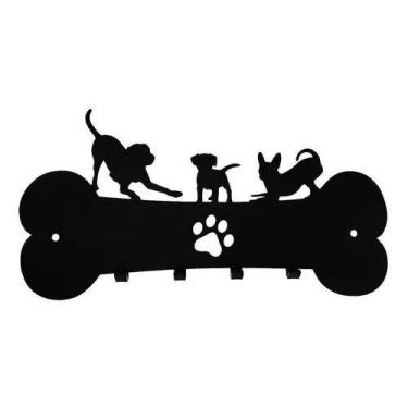 Imagem de Porta Chaves 3 Cachorros Pata - Loja Dinka