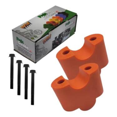 Imagem de Suporte Guidão Moto Mais Alto Universal Mancal - WM Peças, Laranja