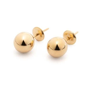 Imagem de Brinco Ouro 18K Teor 750 Bolinha Bola Esferas - Tamanho a selecionar -