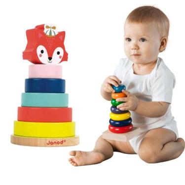 Imagem de Brinquedo de Montar Raposa de Empilhar 7 Peças Baby Forest - Janod