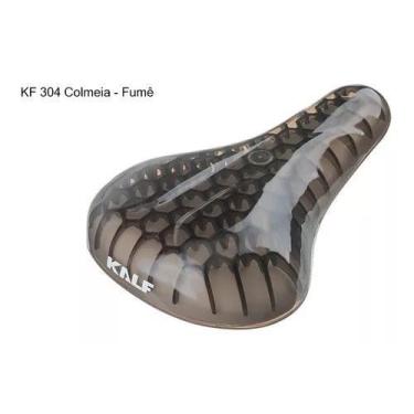 Imagem de Selim Bike Mirim Infantil Colméia Kalf Cores Aro 12 16 20, Fumê