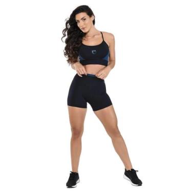 Imagem de Conjunto Fitness Mix Color Azul Short e Top Academia  - WarFit, P