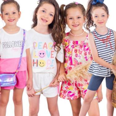 Imagem de 5 Conjunto Infantil de Verão Menina 4 ao 10 anos Arrumado - Duduka, 10