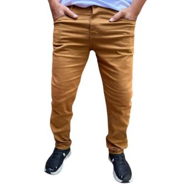 Imagem de Calça masculina jeans masculina skinny com elastano varias cores a pro
