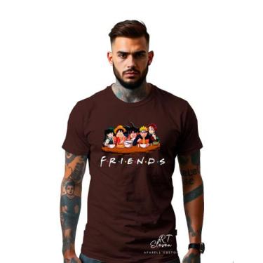 Imagem de Camiseta Unissex Anime Goku Friends Masculino Feminino Malha Premium -