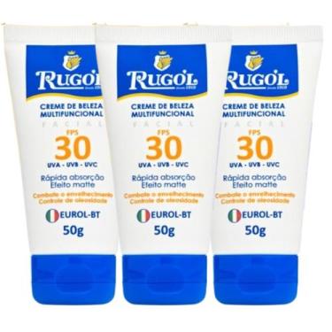 Imagem de Kit 3 Creme De Beleza Multifuncional FPS30 50G - Rugól