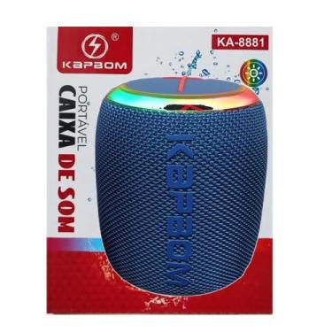 Imagem de Caixa de Som  Azul Super Bass  bluetooth 5.0 wireless portátil Som Amb