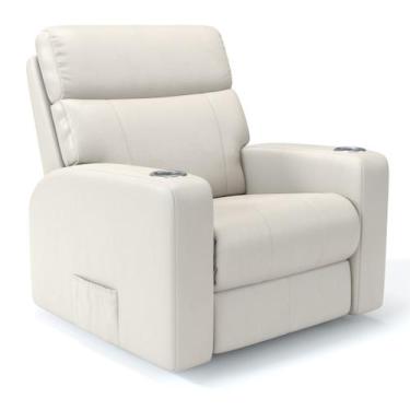 Imagem de Poltrona do Papai Reclinável Elétrica Em Couro Bovino - Modelo Eames D