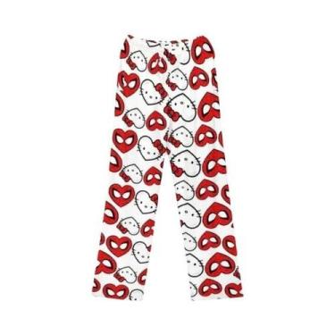 Imagem de Calças de Pijama Femininas Hello Kitty e Homem-Aranha - Algodão Confor