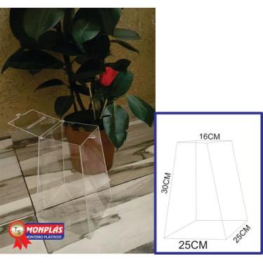 Imagem de Urna em acrilico cristal medida 30x25x16cm - MONPLAS