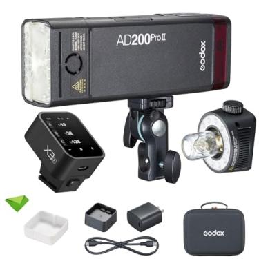 Imagem de GODOX AD200 Pro II AD200Pro II 200Ws 2.4G Flash com Godox X3-F Trigger para Fuji, 0.01-1.8s Recycling TTL Speedlite Pocket Monolight Strobe Flash (Godox AD200 Pro atualizado)