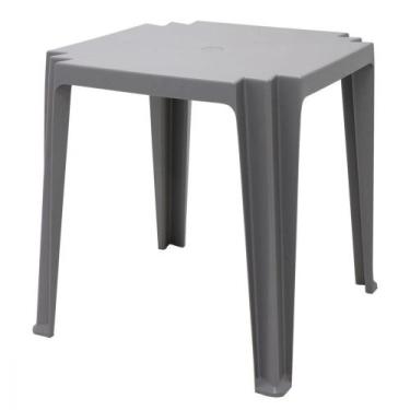 Imagem de Mesa Tramontina Tambau 68x68x72cm Polipropileno Cinza