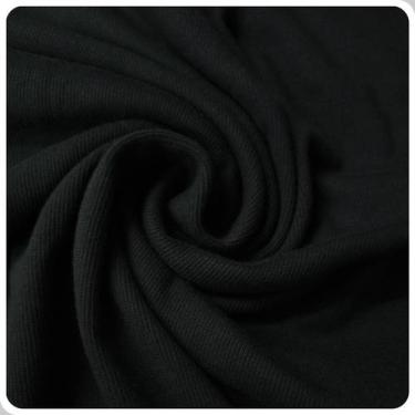 Imagem de Tecido Malha Ribana 2x1 Algodão Liso 1m x 0,50m Tubular - Brás Tecidos
