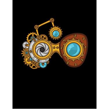 Imagem de DOTTED JOURNAL: 8.5 x 11 Notebook 200 Pages Blank Dot Grid Paper Sketchbook A4 Steampunk