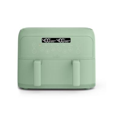 Imagem de bella Fritadeira a ar TriZone de 4 litros, revestimento antiaderente de cerâmica EverGood™, design de cesta dupla com divisor removível, controle digital de tela sensível ao toque com 6 opções de