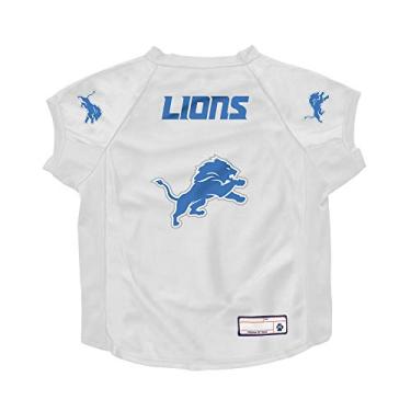 Imagem de Littlearth Camiseta elástica NFL Detroit Lions para cães grandes, cor do time, cachorro grande