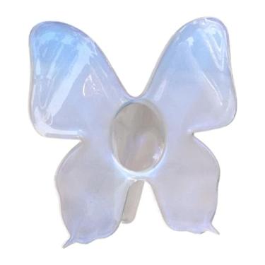 Imagem de IEUDNS Vaso de Borboleta Acrílico Arranjo de Flores Presente para a Mãe Vaso Decorativo Planta Flores Recipiente para Quarto Sala de Jantar Escritório, Azul