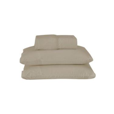 Imagem de Jogo de Lençol Dia A Dia Liso 3 Peças Casal, Queen ou King 80% Algodão