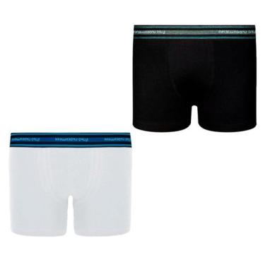 Imagem de Kit 2 Cuecas Boxer Infantil Lupo Box Criança Algodão Menino, Preto com