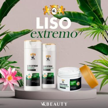 Imagem de Kit VK BEAUTY LISO EXTREMO - Camomila + Seda (shampoo 200ml + condicio