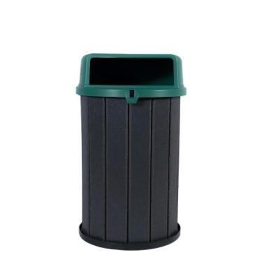 Imagem de Lixeira Madeira Plástica MBS 100 Litros -Cinza, Verde