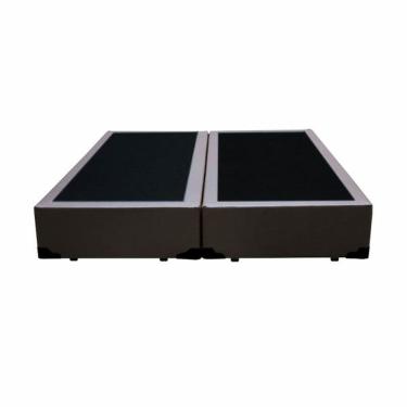 Imagem de Base Cama Box Queen Size Marrom Bipartido 158X198X40